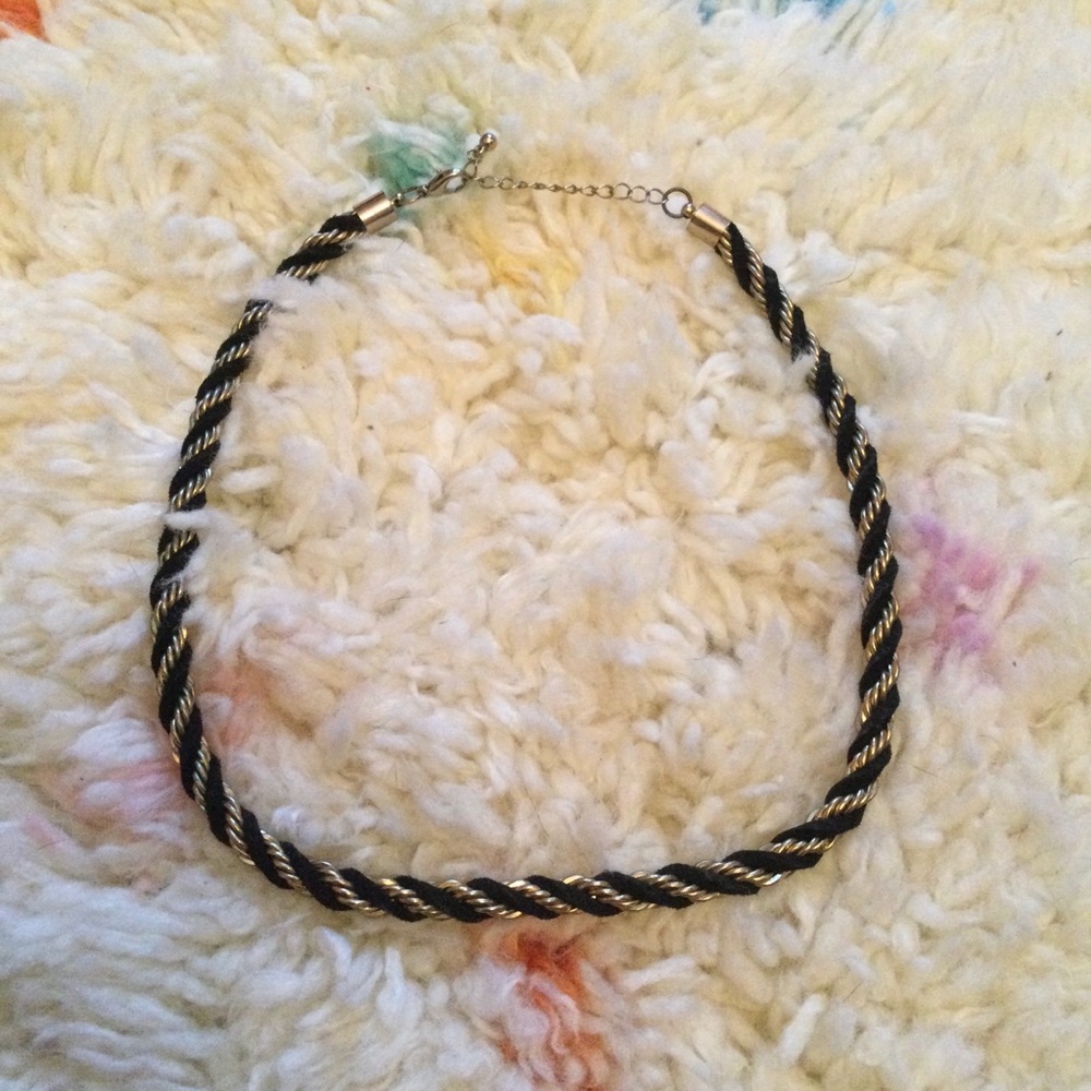 Gold Black Necklace